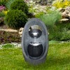Northlight 30" LED Modern Style Outdoor Garden Water Fountain - 2 of 4
