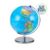 Next Level Stuff Illuminated Globe Lamp with Chrome Base, Soft White LED Light, USB Switch 360° Rotating Educational Light Up Globe - 3 of 4