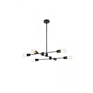 Elegant Lighting Xavier 6 lights pendant in black - 1 of 4
