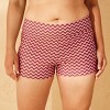 Women's Mid-Rise Swim Shortie - Wild Fable™ Pink/Brown Wave Print - 4 of 4