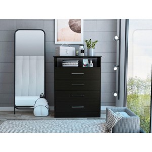 CAVINAS 4 Drawer Dresser with 1 Shelf,Modern Chest of Drawers for Bedroom,Tall Chest Dresser,Particle Board - 1 of 4