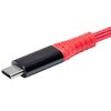 Monoprice Durable USB 3.2 Gen 2 Type-C Data and Power Nylon-Braid Cable - 1 Meter - Red | 5A/100W - AtlasFlex Series - 4 of 4