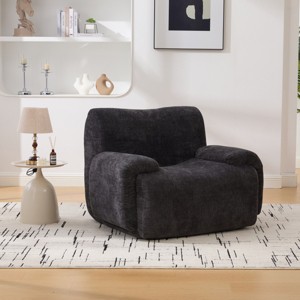 Upholstered Chenille Lounge Chair with Wide Deep Seat, 42"W Cozy Single Sofa for Bedroom Living Room-3irtyhousy - 1 of 4