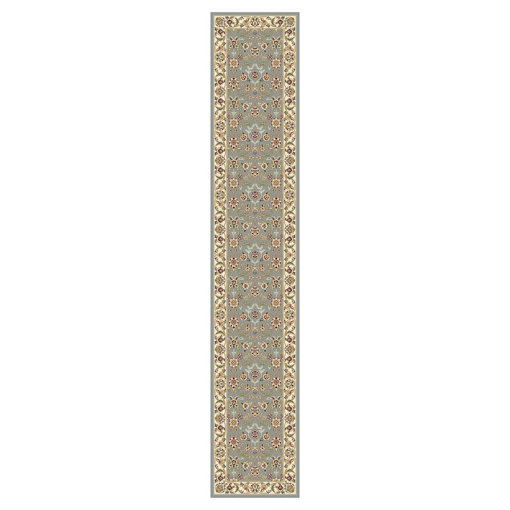 2'3inx18' Geometric Runner Light Blue/Ivory - Safavieh