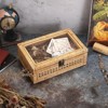 BRINJOY Woven Rattan Display Box with Clear Lid & Metal Clasp - 11x7.1x4 inch Rectangular Storage Box for Snacks, Remotes, Home Decor - 3 of 4
