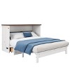 Sapphtopaz Solid Pine Murphy Bed Frame, Space-Saving Bed Chest with Large Storage Drawer for Home Offices, Small Rooms & Urban Dwellers - 2 of 4