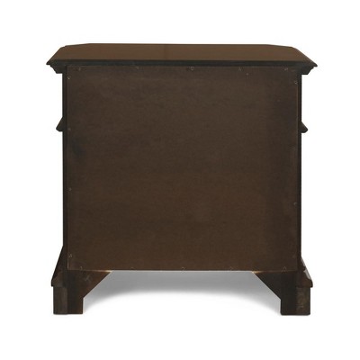 Emilie Tudor Brown Solid Wood Traditional 3-Drawer Nightstand