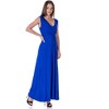 Womens V-Neck Tie Back Empire Waist Sleeveless Maxi Dress - 24seven Comfort Apparel™ - 2 of 4