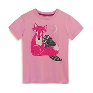 Mightly Toddler Fair Trade Organic Cotton Girls Graphic Short Sleeve T-Shirt - 1 of 4
