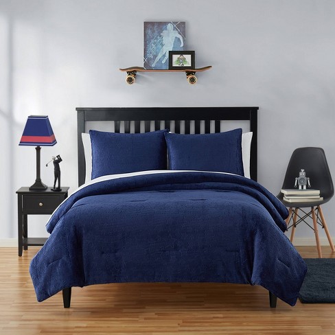 Navy blue best sale comforter target