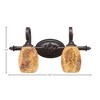 Toltec Lighting Elegante 2 - Light Vanity in  Dark Granite with 5" Gold Fusion Shade - 2 of 2