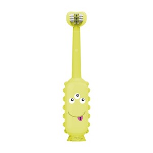 Dr. Brown's Tooth Scrubber Triple Sided Training Toddler Toothbrush - Green - 1 of 4