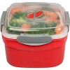 Good Cooking 3pc Microwave Cookware Steamers (2 pack) - Food Container  Removable Strainer and Locking Steam Vent Lid- BPA Free - 3 of 3
