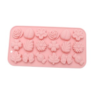 Unique Bargains Candy Making Moulds 18-Cavity Floral Candy Bow Candy Mould Hand Wash 8.07"x4.29"x0.59" 1 Pc - 1 of 4