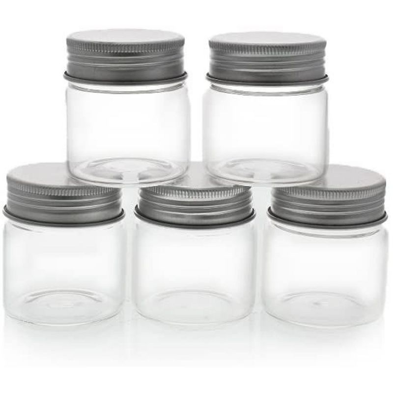 Juvale 5 Pack Mini Glass Jars with Lids, 1.7 oz Small Mason Jars for DIY Crafts, Spices, Jams, Jellies, 1 of 6