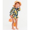RuffleButts Baby/Toddler Girls UPF50+ Long Sleeve One Piece Rash Guard - 3 of 4
