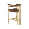 Meridian Furniture,Marcello Brown Velvet Counter Stool, Set of 2 - 2 of 4