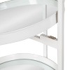 Kate and Laurel Celia Round Metal Bar Cart, 14x14x28, White - 3 of 4