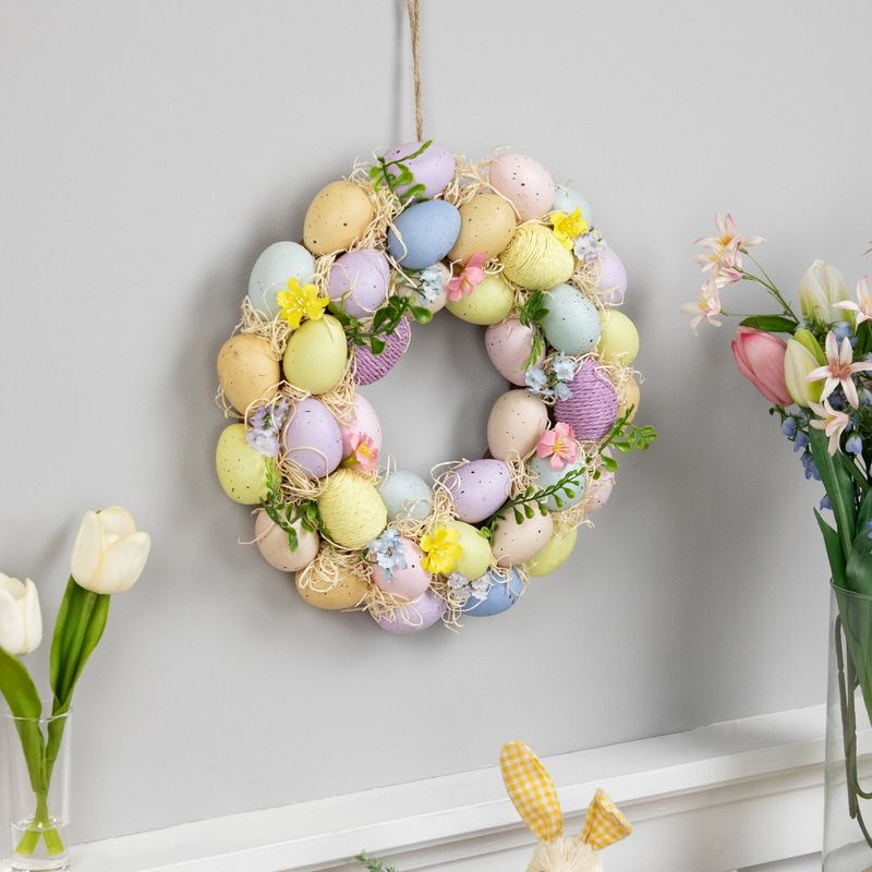 Northlight Floral and Easter Egg Spring Wreath - 12.5" - Multicolor, 3 of 7
