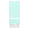 Alara Pestemal Striped Beach Towel Aqua - Linum Home Textiles: 100% Lightweight, Quick-Dry - 4 of 4