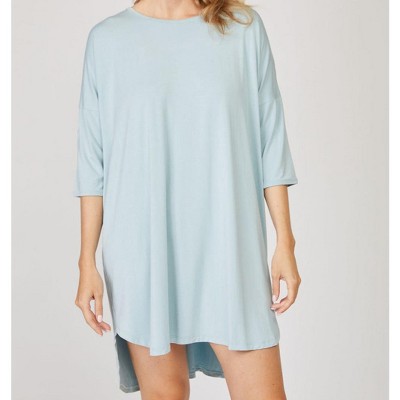 Pure Fiber Women's Rayon Bamboo 3/4 Sleeve Nightshirt