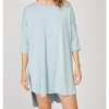 Pure Fiber Women's Rayon Bamboo 3/4 Sleeve Nightshirt - 4 of 4