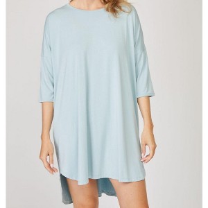 Pure Fiber Women's Rayon Bamboo 3/4 Sleeve Nightshirt - 1 of 4
