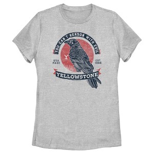Women's Yellowstone Crow Yow Can't Reason With Evil T-Shirt - 1 of 4