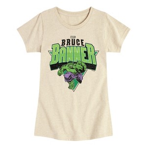 Girls' - Marvel - Hulk Bruce Banner Fitted Short Sleeve Graphic T-Shirt - 1 of 4