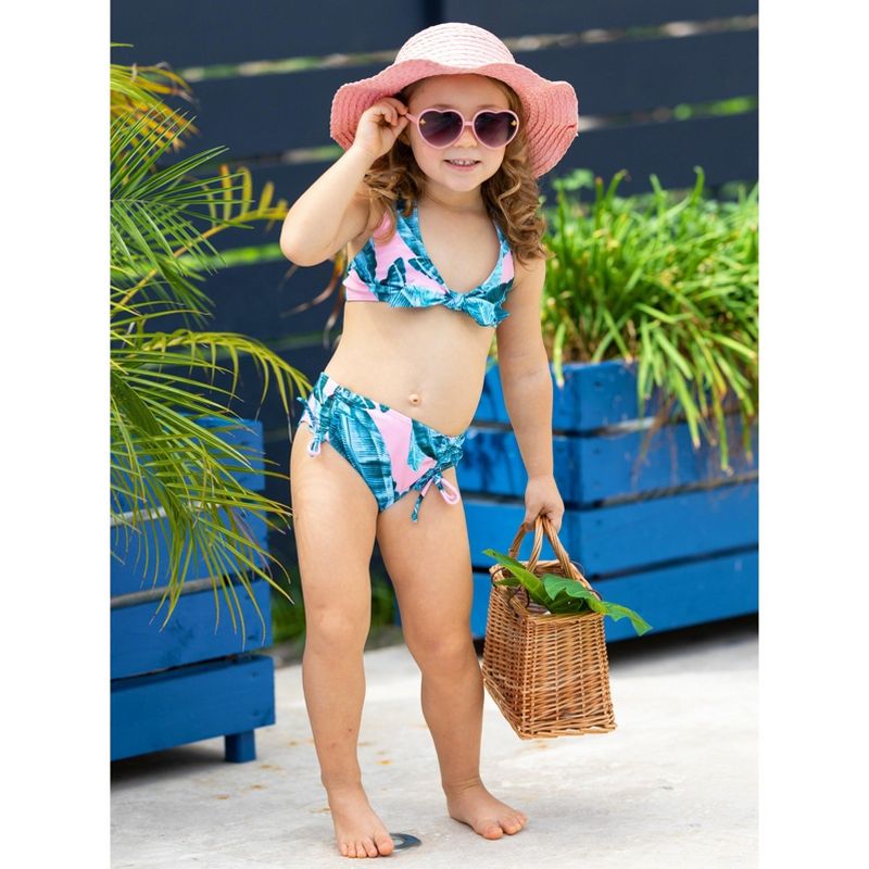 Girls Tropical Beaches Two Piece Swimsuit - Mia Belle Girls, 2 of 5
