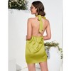 Satin Dress for Women Mini Cross Halter Neck Beach Dresses Summer Casual Sleeveless Backless Dress Sexy Party - 4 of 4