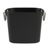 Life Story Flexi Tub, Versatile 42 Quart Storage Tote, Flexible Plastic Home Organizer Lightweight Basket with Carrying Handles, Black - 3 of 3