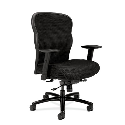 Wave Big and Tall Executive Chair Adjustable Arms Black - HON