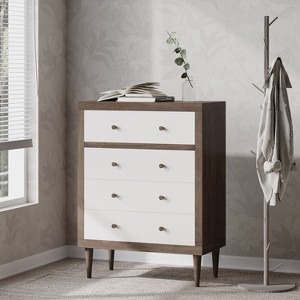 Modern 4 Drawer Dresser for Bedroom,Woodern Dresser Faux Wood with Storage-Christopher Knight Home - 1 of 4