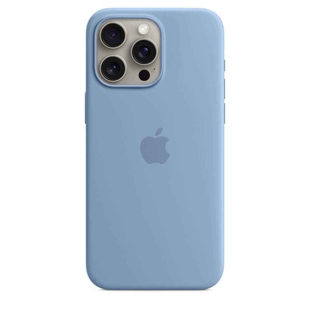 Photos - Case Apple iPhone 15 Pro Max Silicone  with MagSafe - Winter Blue 