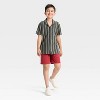 Boys' Short Sleeve Vertical Striped Button-Down Shirt - Cat & Jack™ - 3 of 3