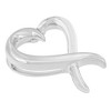 Haus of Brilliance Silver Open Heart-Shaped Awareness Ribbon Pendant Necklace - 3 of 4