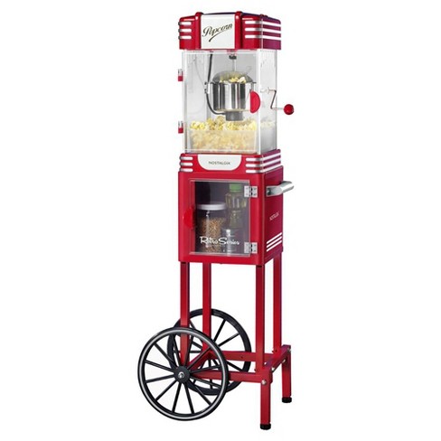 Nostalgia Pc530ctrr Vintage Popcorn Machine Maker Cart Popper W