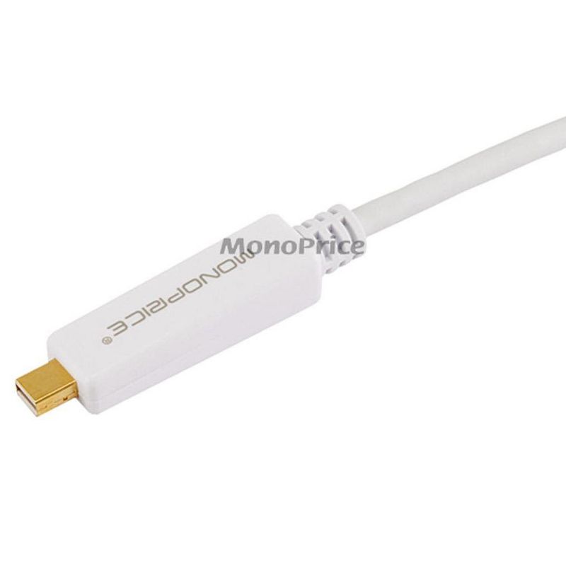 Monoprice Video Cable - 6 Feet - White | 32AWG Mini Display Port to DVI Cable, 3 of 4