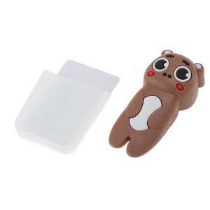 Unique Bargains Door Stop Cartoon Bears Door Stopper with Storage Box Silicone 3.62"x1.65"x1.06" 1 Pc - 1 of 4