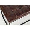 Global Archive 55" Genuine Distressed Leather Ottoman Bench - 4 of 4