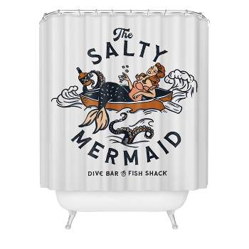 Deny Designs The Whiskey Ginger The Salty Mermaid Dive Bar Shower Curtain