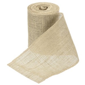 Unique Bargains Burlap Wired Soft Decorative Ribbon Trim for Gifts Wrapping - 1 of 4