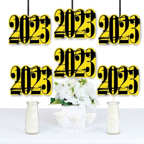 Big Dot Of Happiness 2023 Yellow Graduation Decorations - Diy Party ...