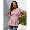 Maternity Shirts Maternity Tops V Neck Ruffle Sleeve for Maternity - 2 of 4