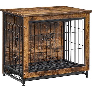 Feandrea Dog Crate Furniture, Modern Kennel for Dogs , Heavy-Duty Dog Cage with Multi-Purpose Removable Tray, Double-Door Dog House - 1 of 4