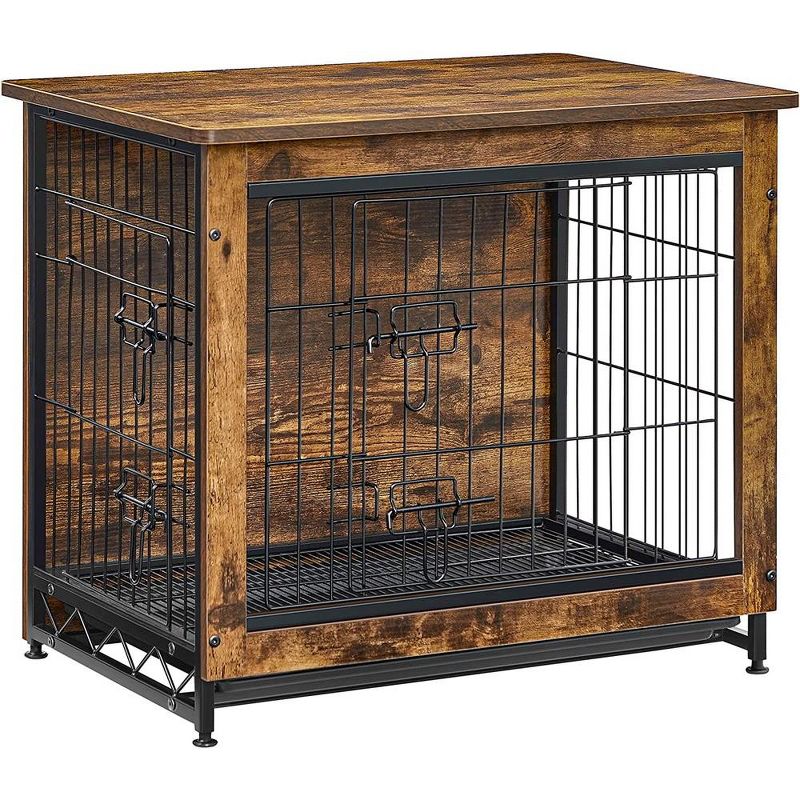 Feandrea Dog Crate Furniture, Modern Kennel for Dogs , Heavy-Duty Dog Cage with Multi-Purpose Removable Tray, Double-Door Dog House, 1 of 10