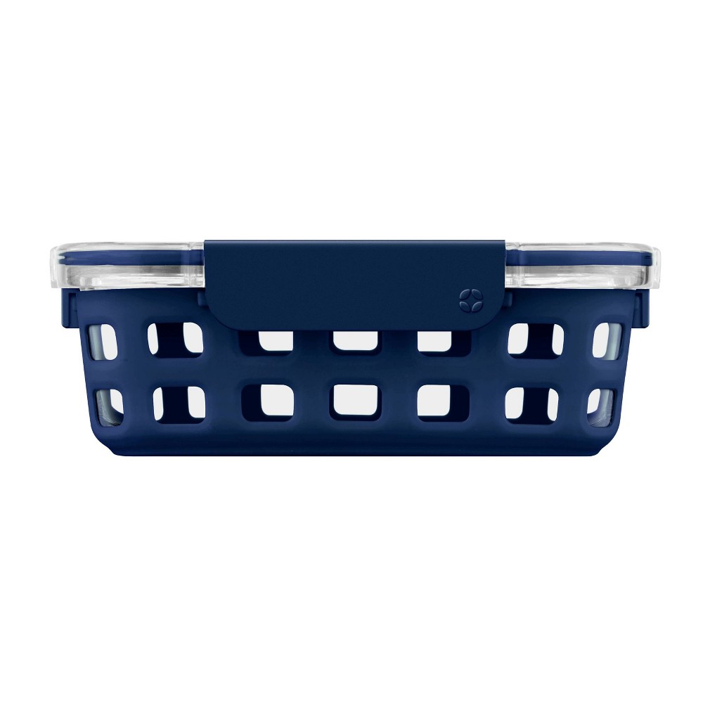 Ello 3.4 Cup Glass Food Container - Navy