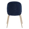 Set of 2 Lillie Velvet Upholstered Gold Finish Dining Chairs - Inspire Q - 3 of 4