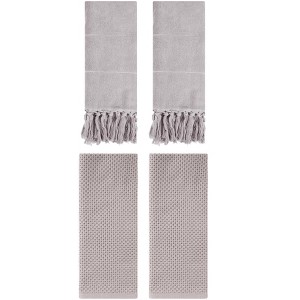REGALWOVEN 4 Pcs Cotton Bathroom Hand Towels for Spa, Hotel - 1 of 4